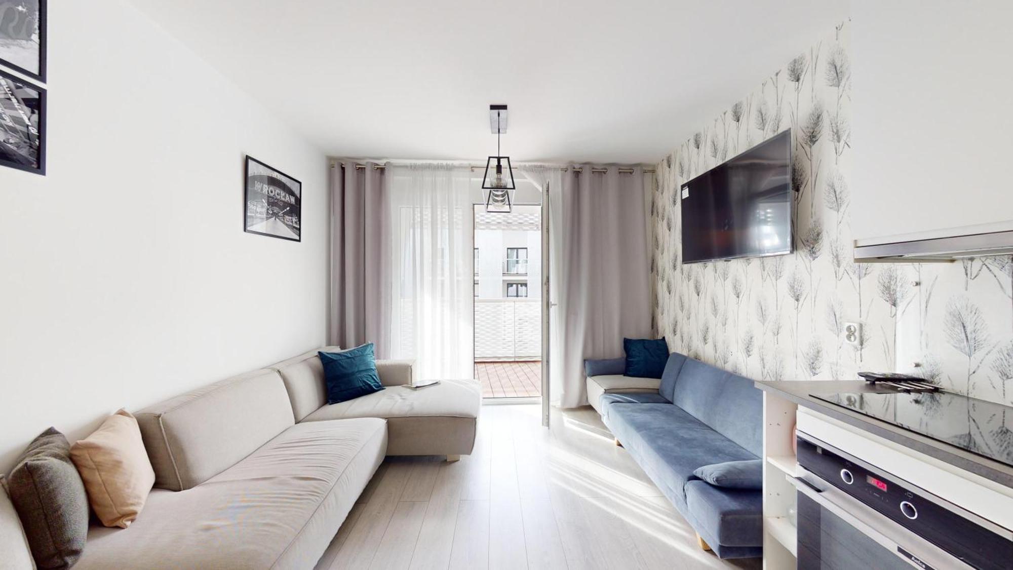 Apartment Family House By The River Odra -panoramic Terrace - 3room With 2 Separate Bedrooms And 2 Balconies By Wroapart-pl- Perfect For Family & Business Wroclaw