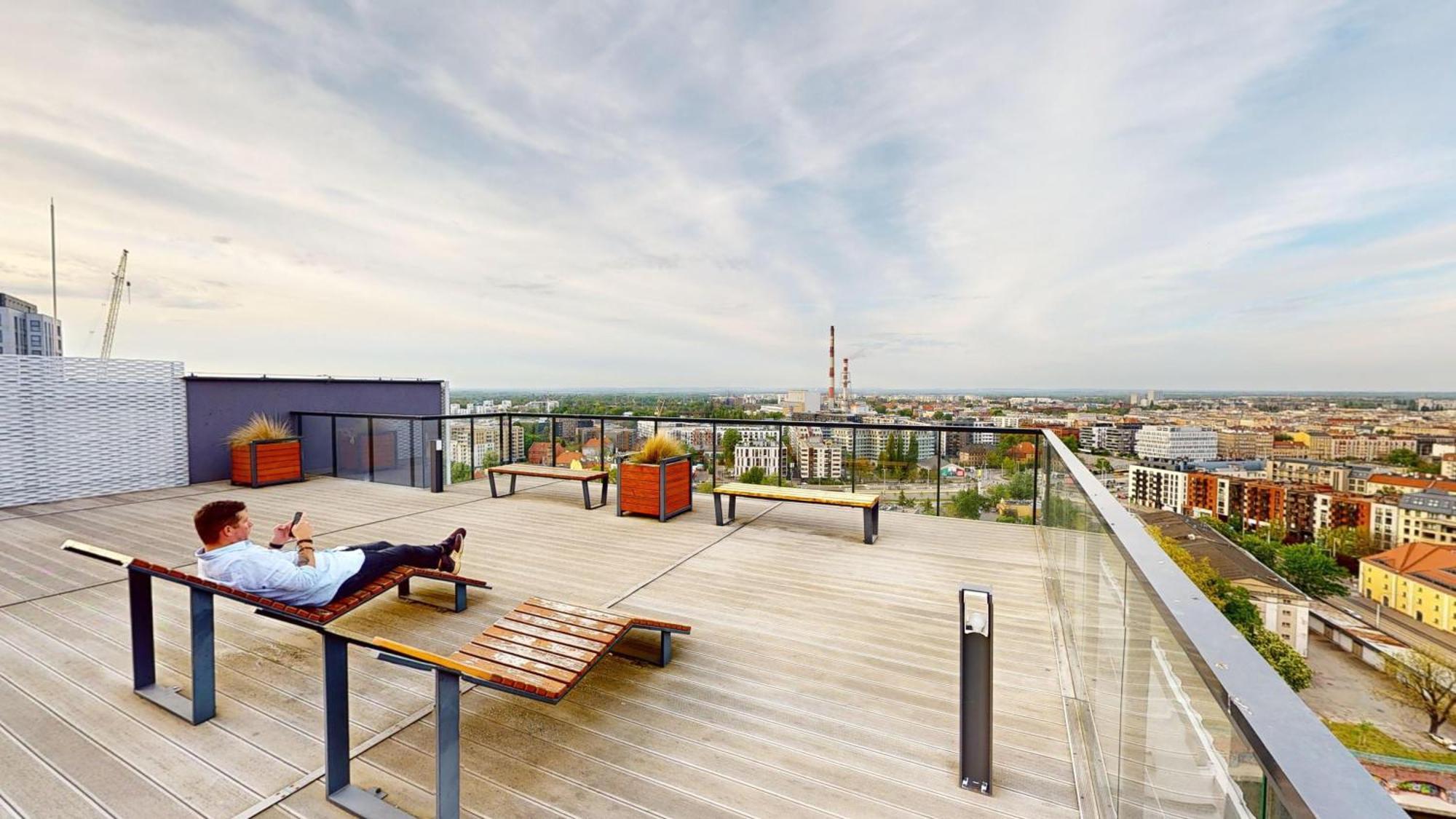 Family House By The River Odra -panoramic Terrace - 3room With 2 Separate Bedrooms And 2 Balconies By Wroapart-pl- Perfect For Family & Business * Wroclaw
