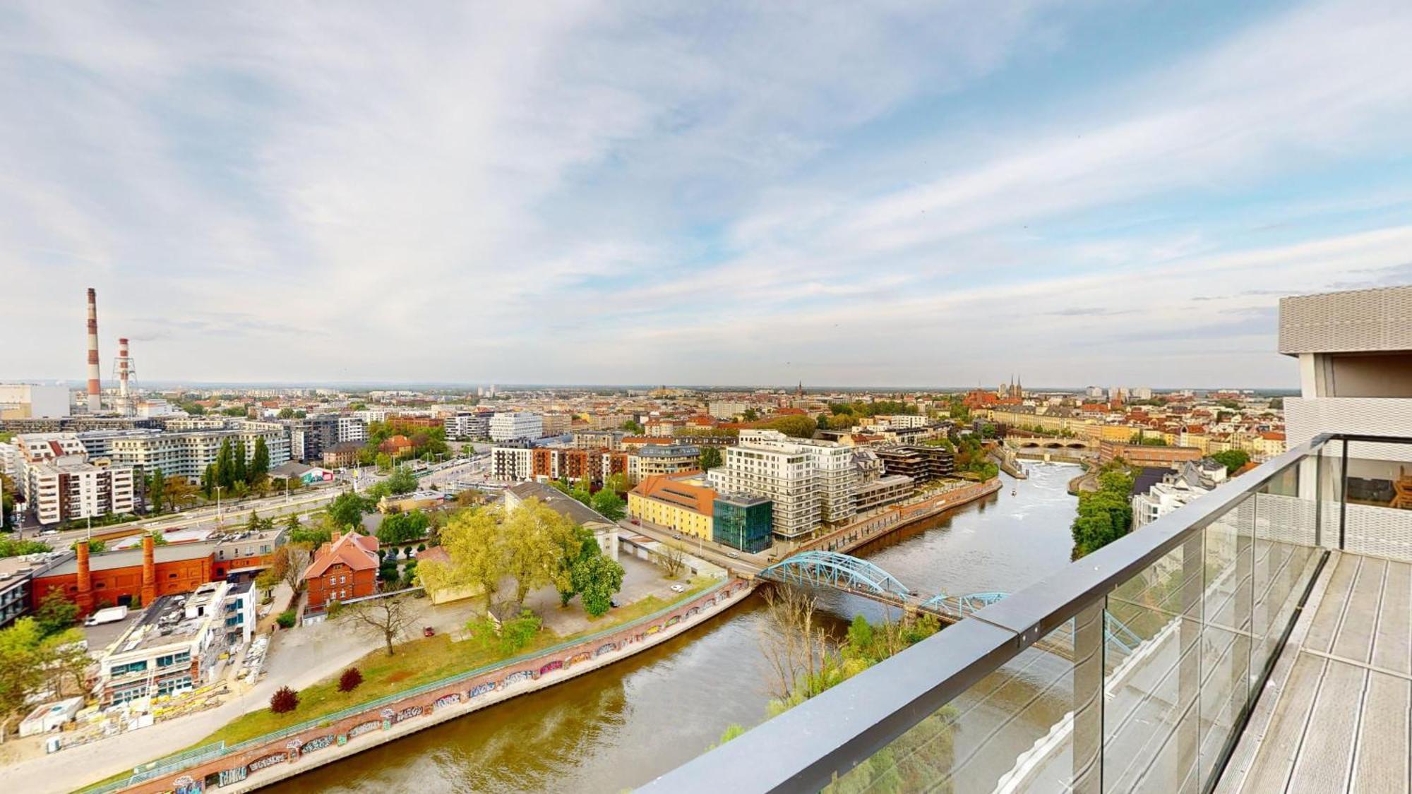 Family House By The River Odra -panoramic Terrace - 3room With 2 Separate Bedrooms And 2 Balconies By Wroapart-pl- Perfect For Family & Business Appartamento